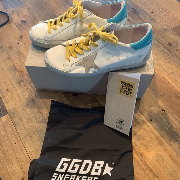 Golden Goose Shoes - Golden Goose EU 39 US 8 8 1/2 white teal